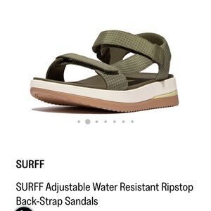 Flitflop SURFF Adjustable Water Resistant Ripstop Back-Strap Sandals brand new